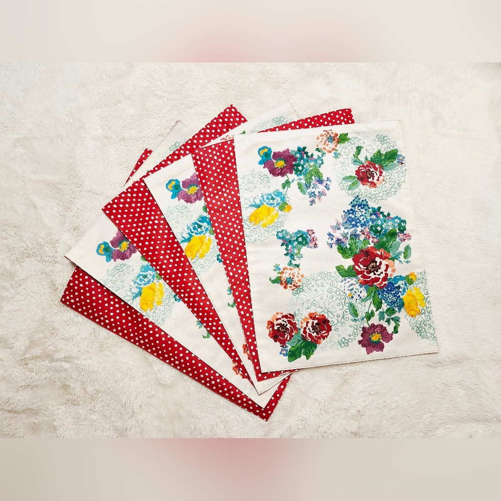 The Pioneer Woman 6 Country Garden Placemat 14" x 19" Floral Country Farm House